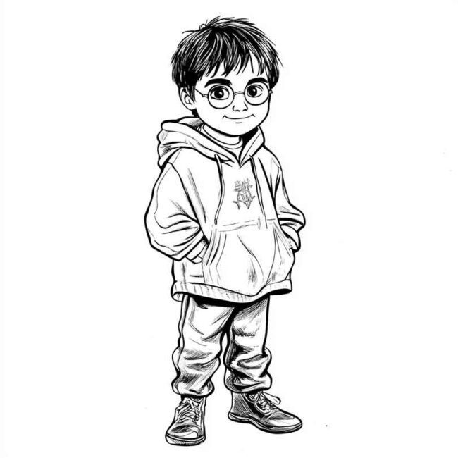 Roupa de Bebe do Harry Potter para colorir 31