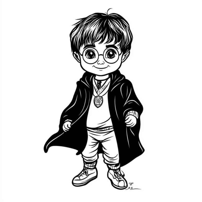Roupa de Bebe do Harry Potter para colorir 1 Roupa de Bebe do Harry Potter para colorir 1