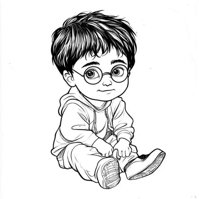 Roupa de Bebe do Harry Potter para colorir 12