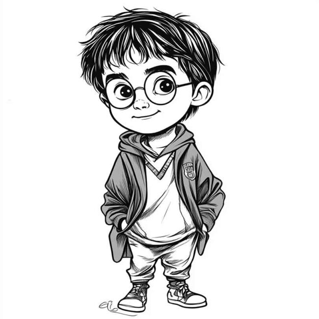 Roupa de Bebe do Harry Potter para colorir 14 Roupa de Bebe do Harry Potter para colorir 14