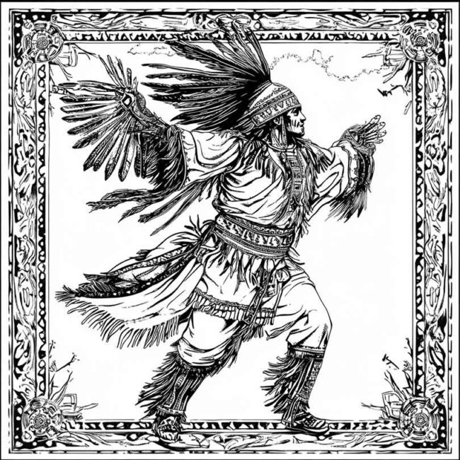 danca indigena para colorir png 8