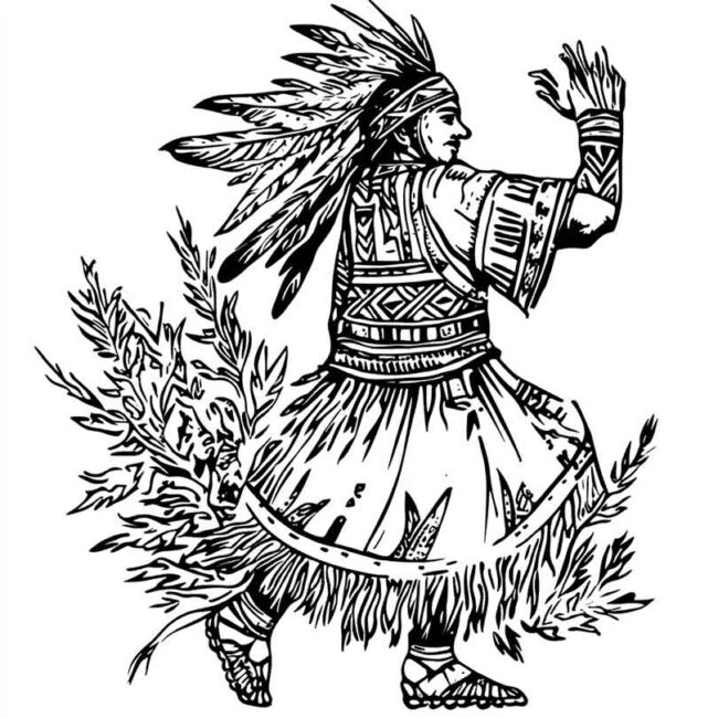 danca indigena para colorir png 47