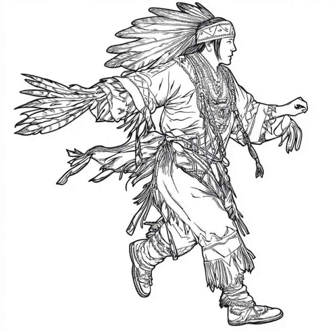 danca indigena para colorir png 37