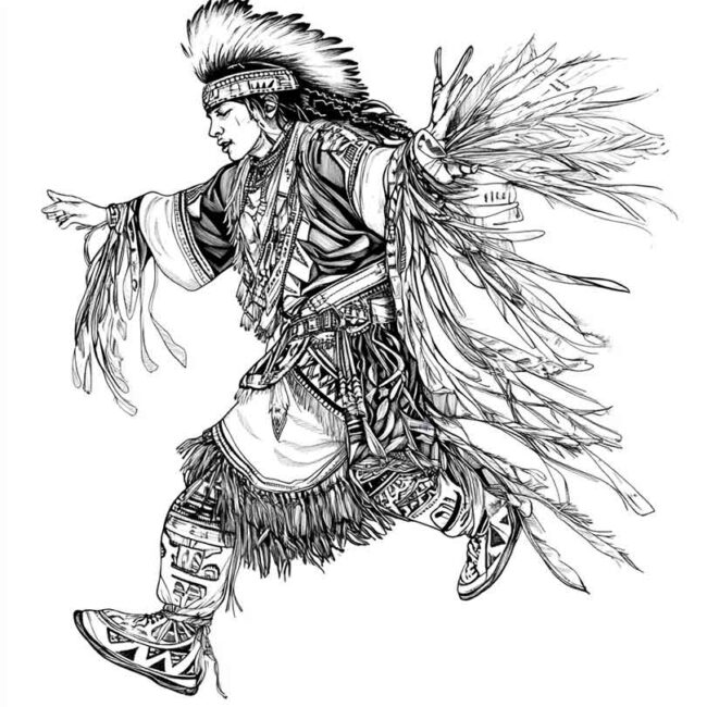danca indigena para colorir png 27