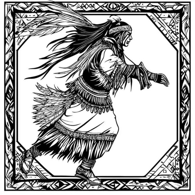 danca indigena para colorir png 29