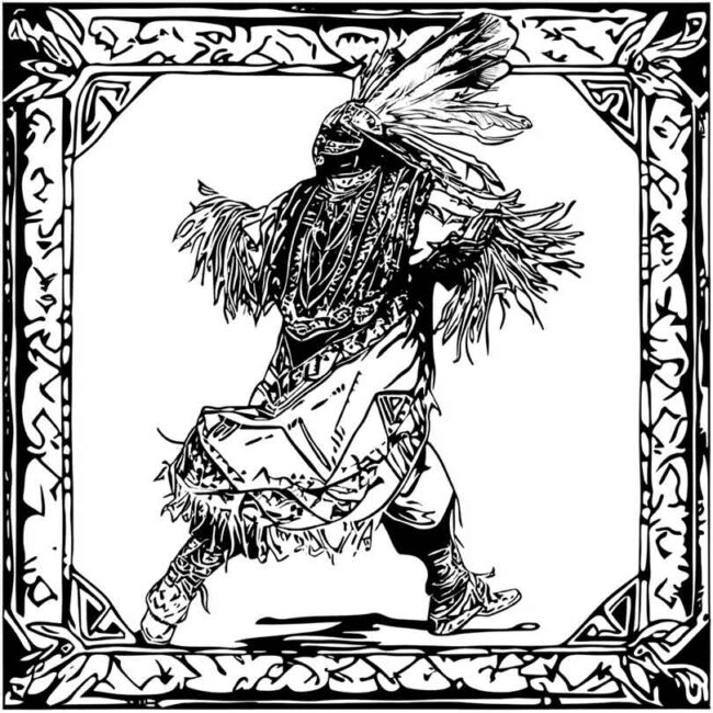 danca indigena para colorir png 35