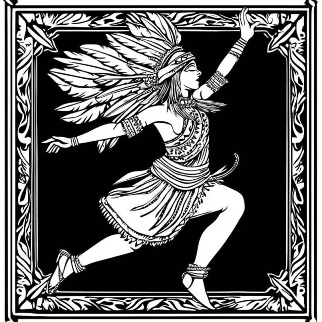 danca indigena para colorir png 40