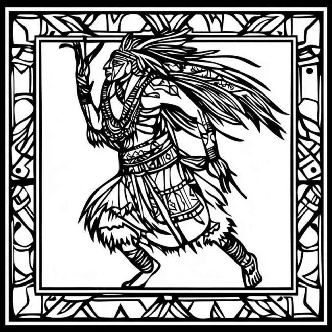 danca indigena para colorir png 46