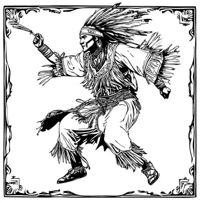 danca indigena para colorir png 42