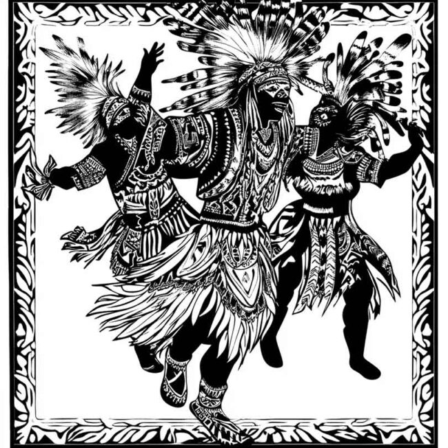 danca indigena para colorir png 21