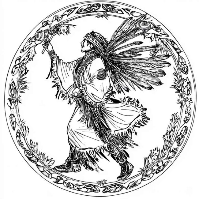 danca indigena para colorir png 25