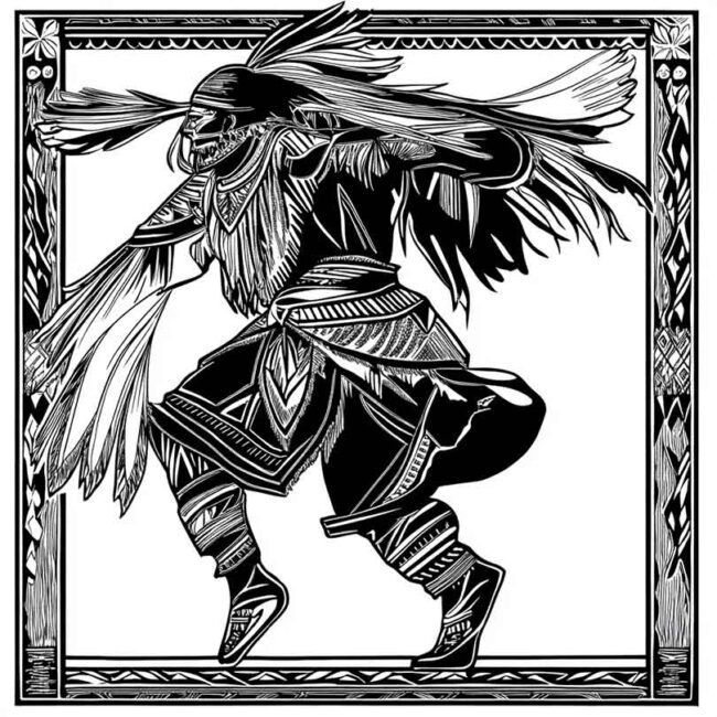 danca indigena para colorir png 26