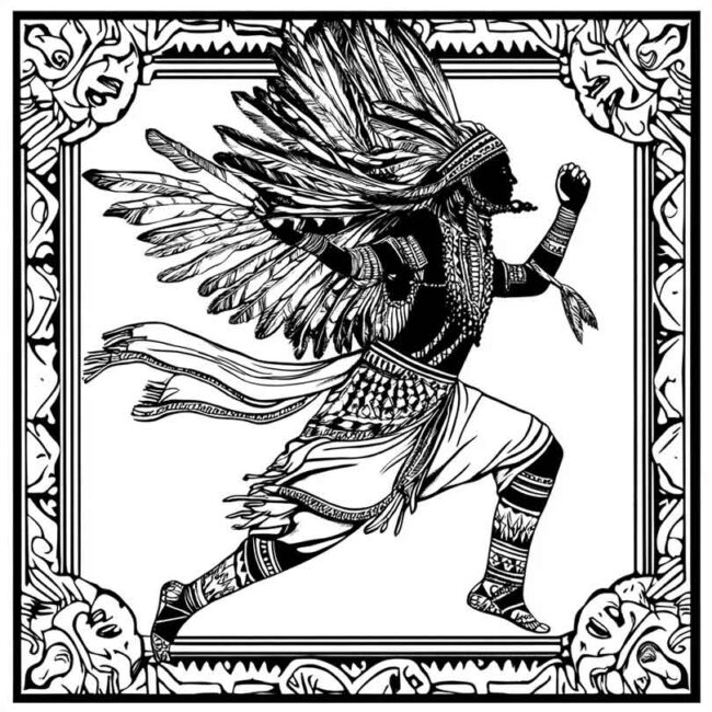 danca indigena para colorir png 24