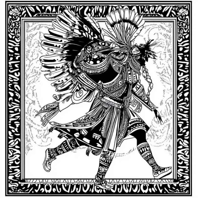 danca indigena para colorir png 14