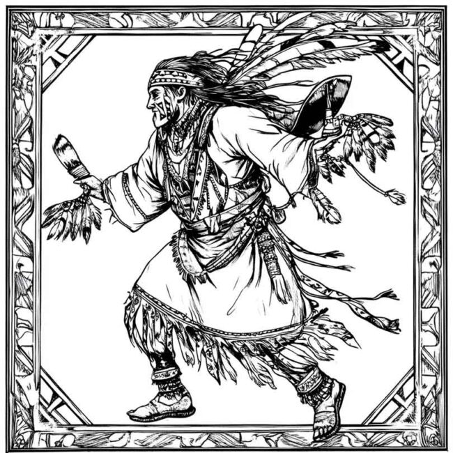 danca indigena para colorir png 15