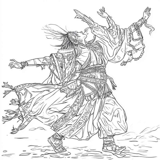 danca indigena para colorir png 28