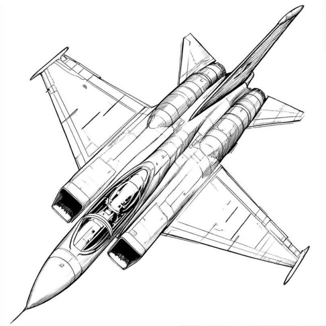 jatinho para imprimir e colorir 44