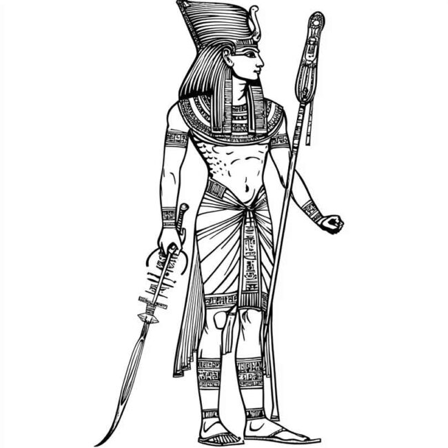 guerreiros egipcios para imprimir e colorir png 40