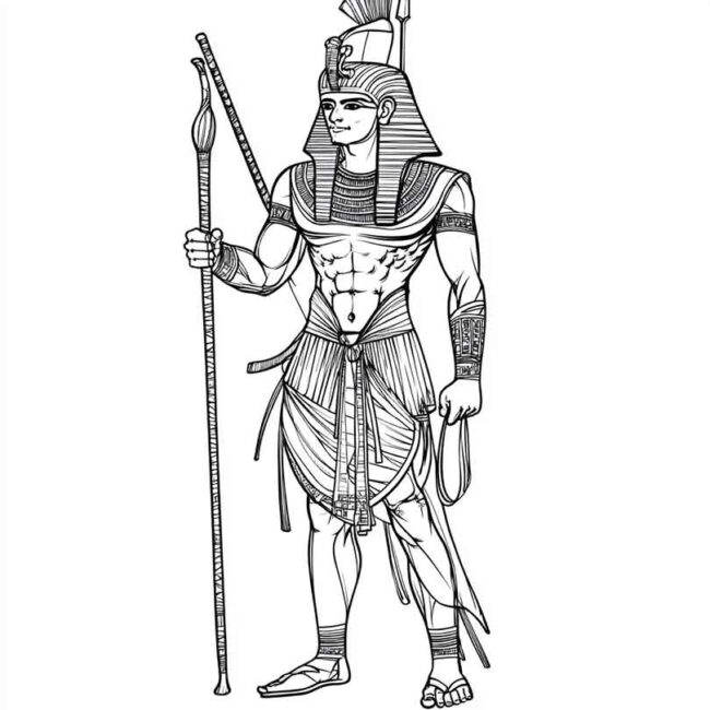 guerreiros egipcios para imprimir e colorir png 39