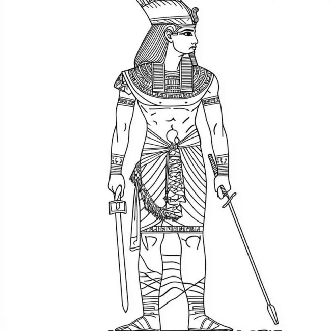 guerreiros egipcios para imprimir e colorir png 36
