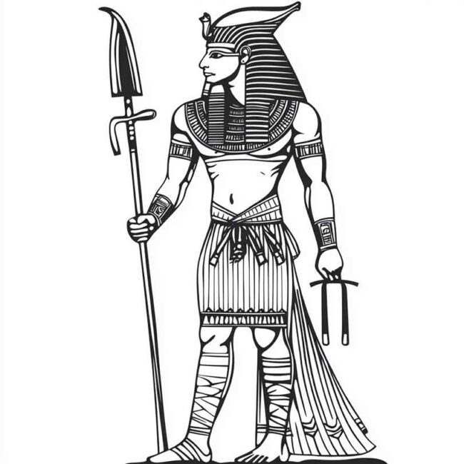 guerreiros egipcios para imprimir e colorir png 30