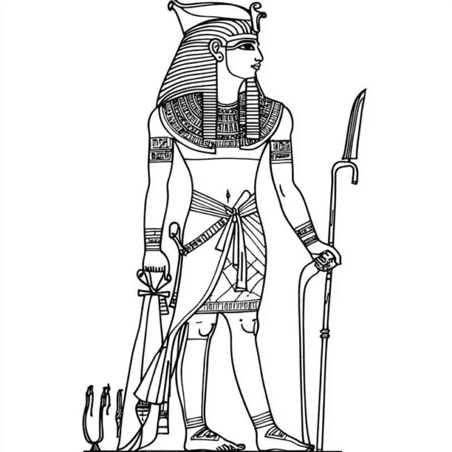guerreiros egipcios para imprimir e colorir png 32
