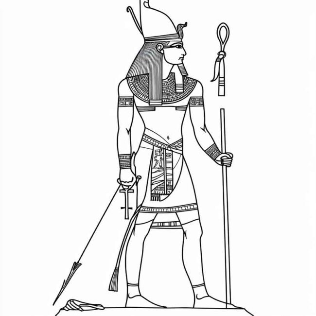 guerreiros egipcios para imprimir e colorir png 37