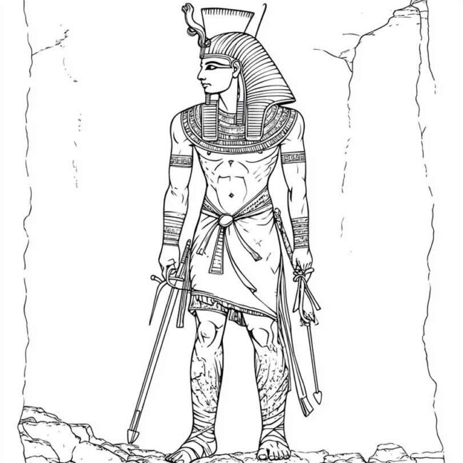 guerreiros egipcios para imprimir e colorir png 28