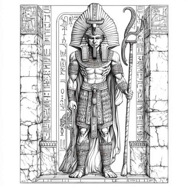 guerreiros egipcios para imprimir e colorir png 3