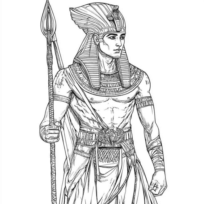 guerreiros egipcios para imprimir e colorir png 16