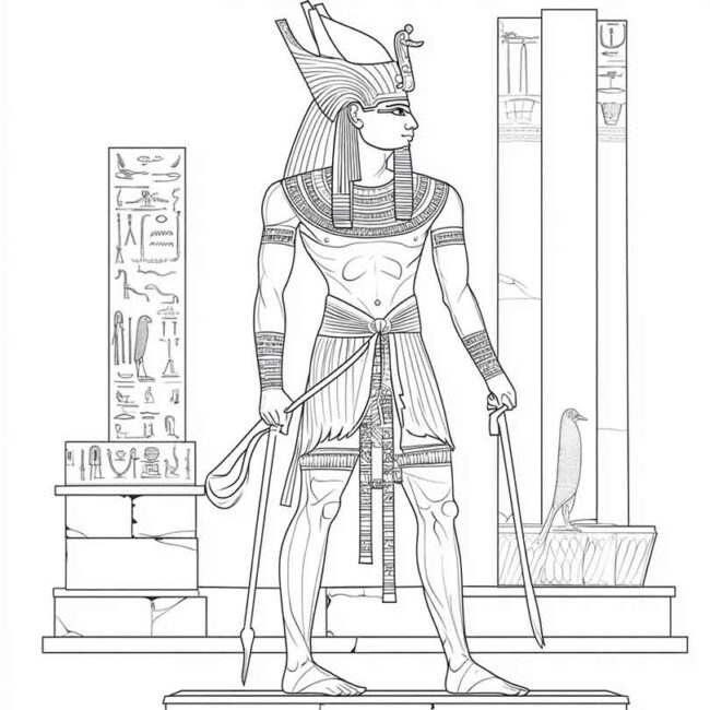 guerreiros egipcios para imprimir e colorir png 21