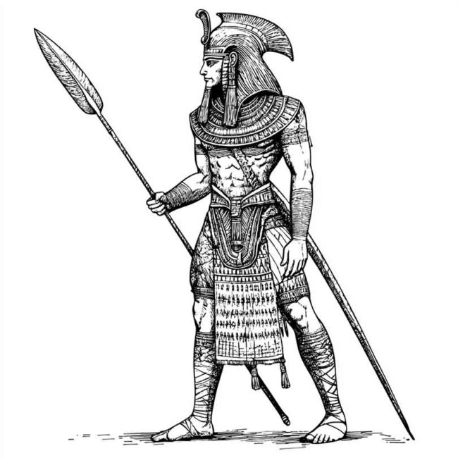 guerreiros egipcios para imprimir e colorir png 26