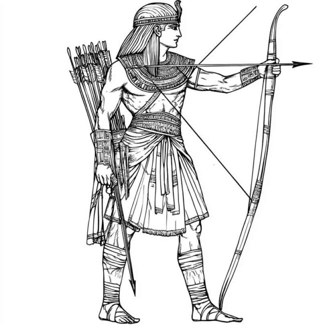 guerreiros egipcios para imprimir e colorir png 25