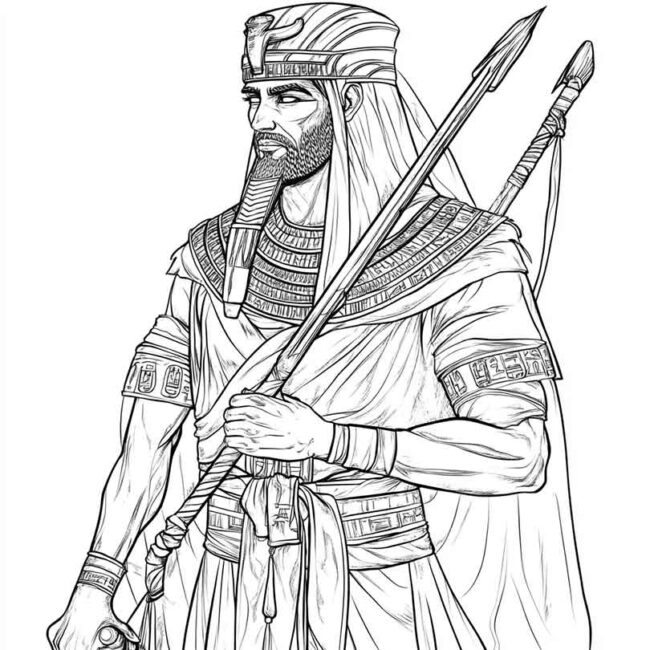 guerreiros egipcios para imprimir e colorir png 12