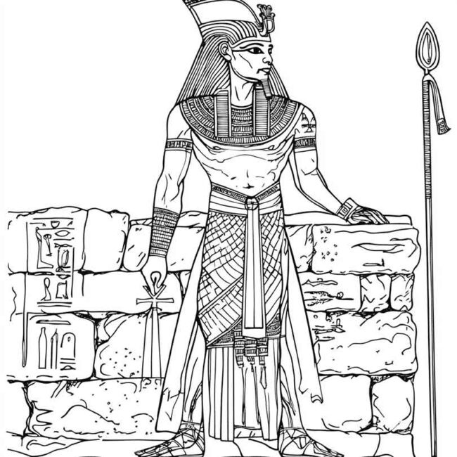guerreiros egipcios para imprimir e colorir png 15