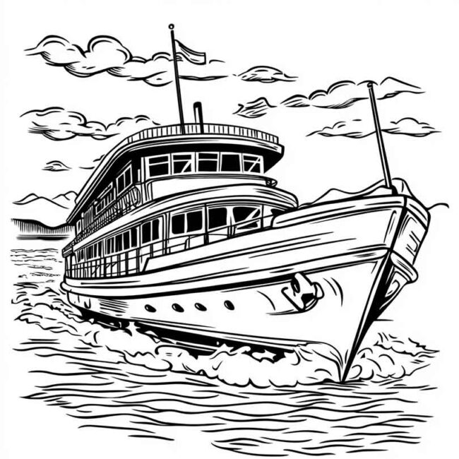 Ferry Boat para imprimir e colorir png 5