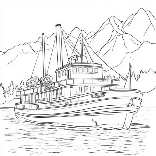 Ferry Boat para imprimir e colorir png 6
