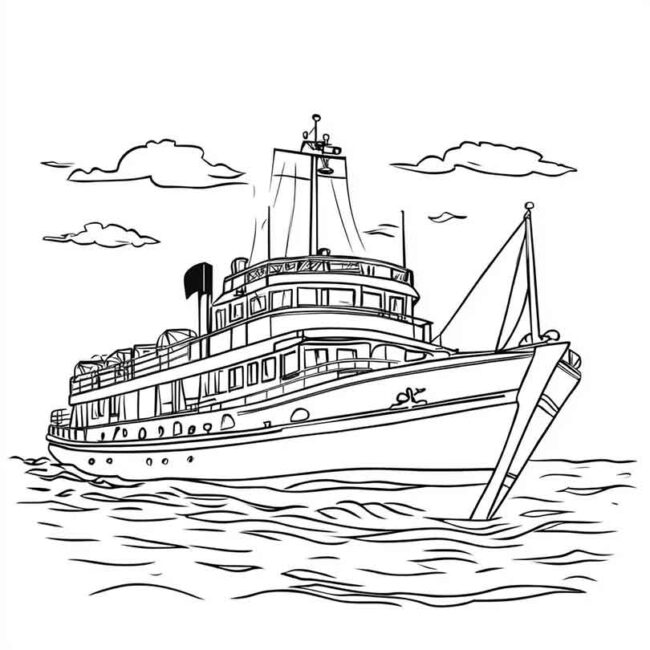 Ferry Boat para imprimir e colorir png 22