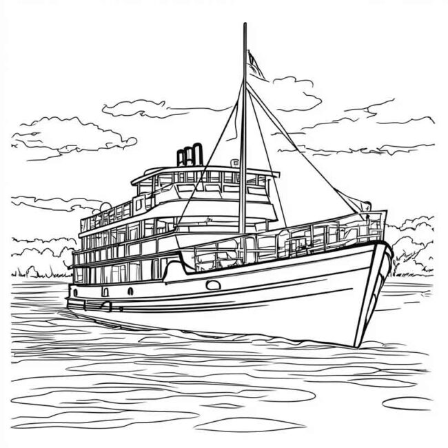 Ferry Boat para imprimir e colorir png 15