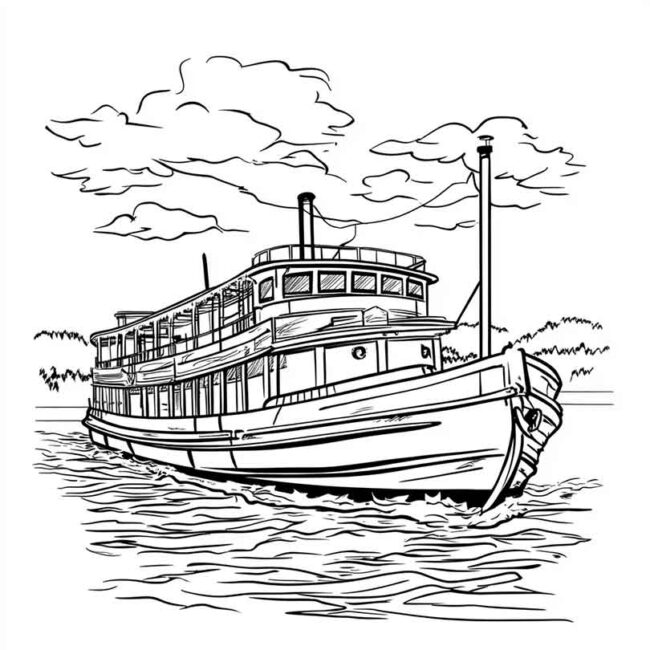 Ferry Boat para imprimir e colorir png 16