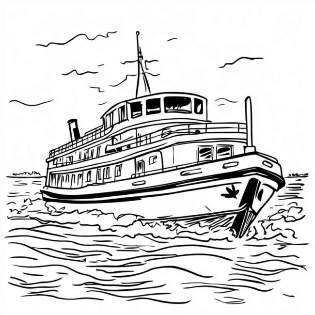 Ferry Boat para imprimir e colorir png 18
