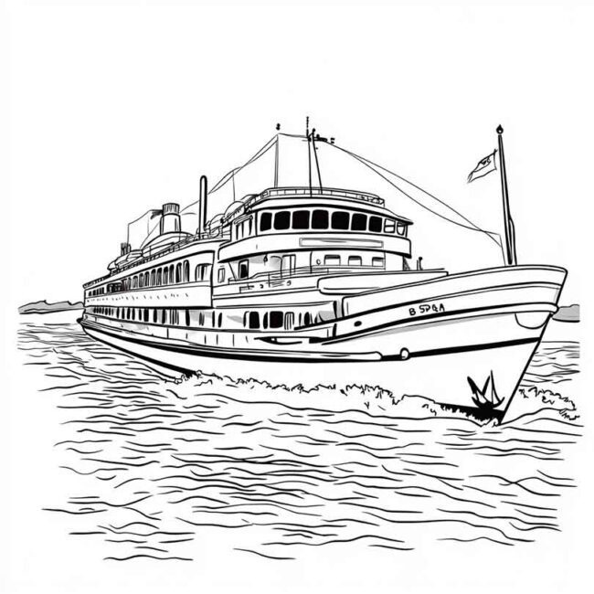 Ferry Boat para imprimir e colorir png 17