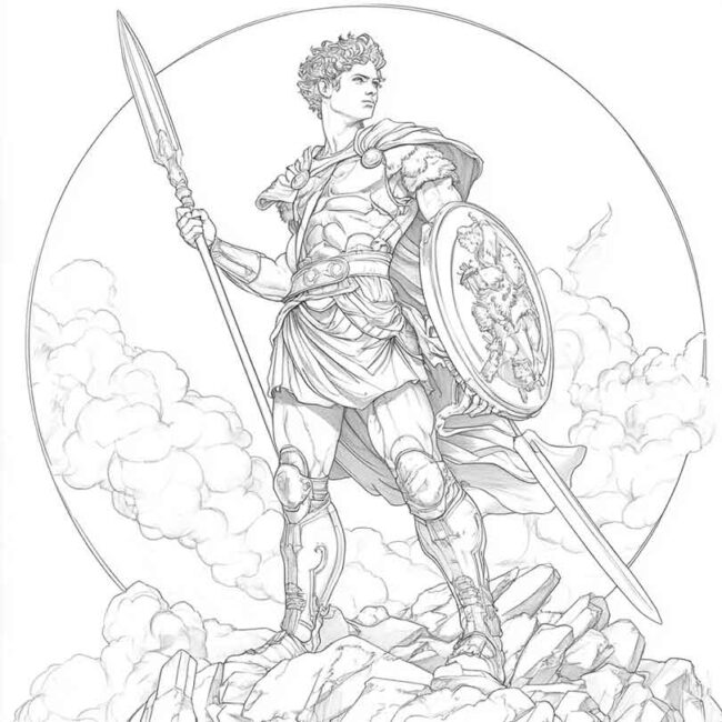desenhos de perseu para imprimir e colorir 38