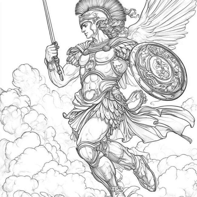 desenhos de perseu para imprimir e colorir 16