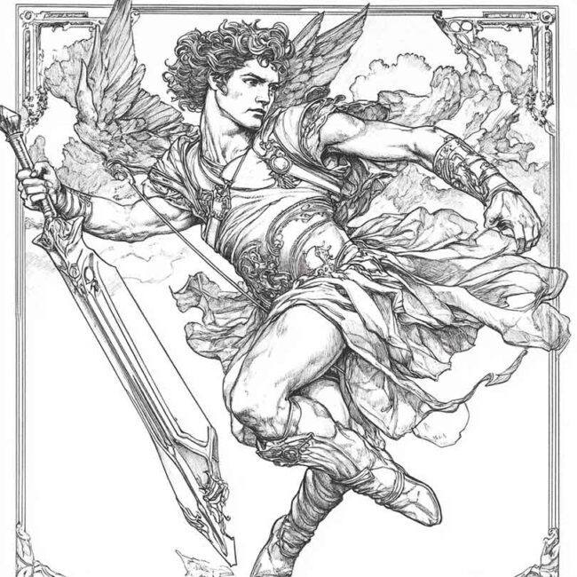 desenhos de perseu para imprimir e colorir 10