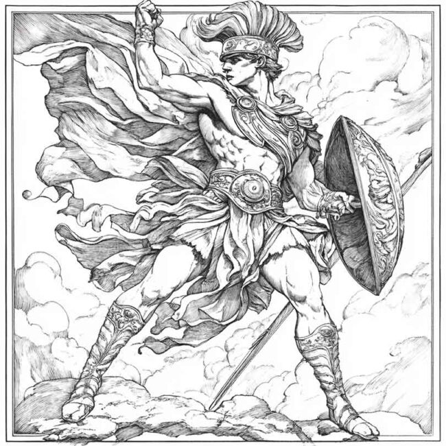 desenhos de perseu para imprimir e colorir 8