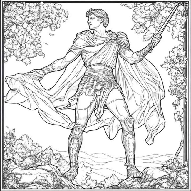 desenhos de perseu para imprimir e colorir 15