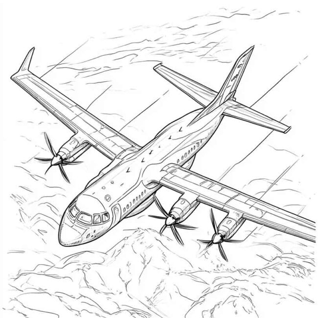 ATR 72 para imprimir e colorir 9 ATR 72 para imprimir e colorir 9