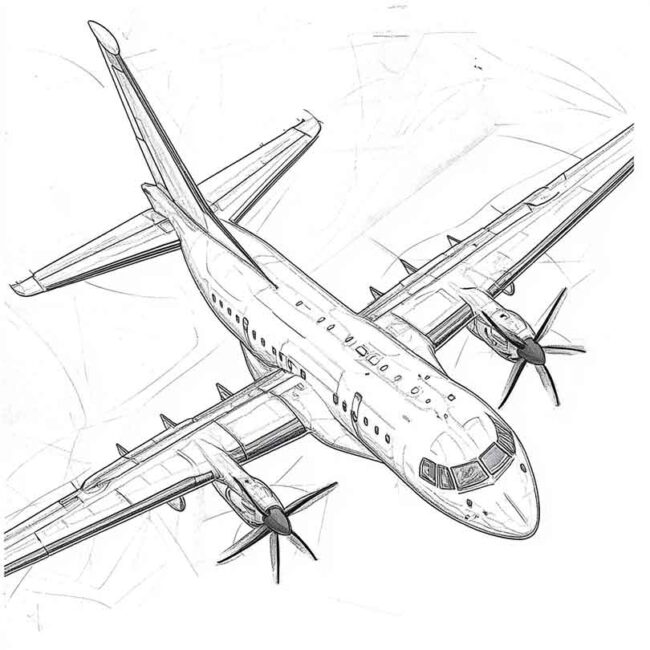 ATR 72 para imprimir e colorir 6 ATR 72 para imprimir e colorir 6