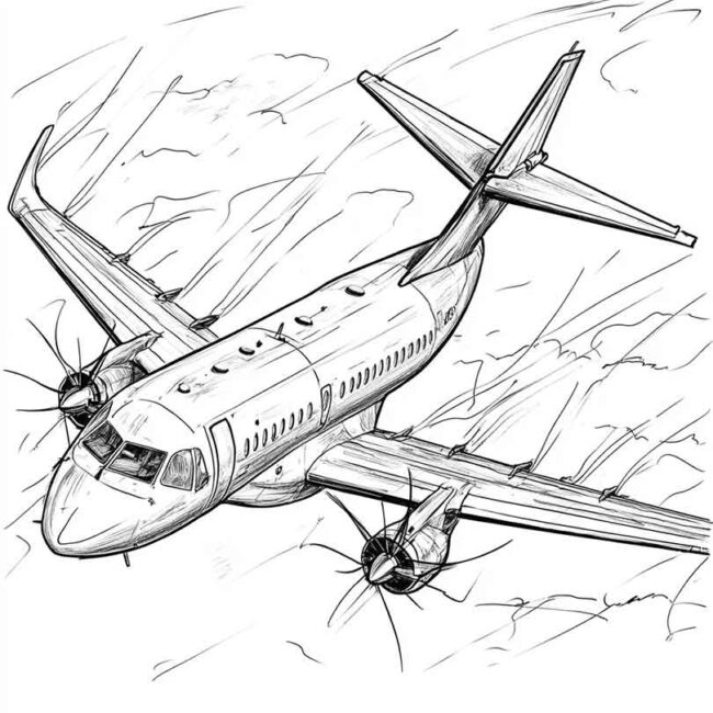 ATR 72 para imprimir e colorir 4 ATR 72 para imprimir e colorir 4